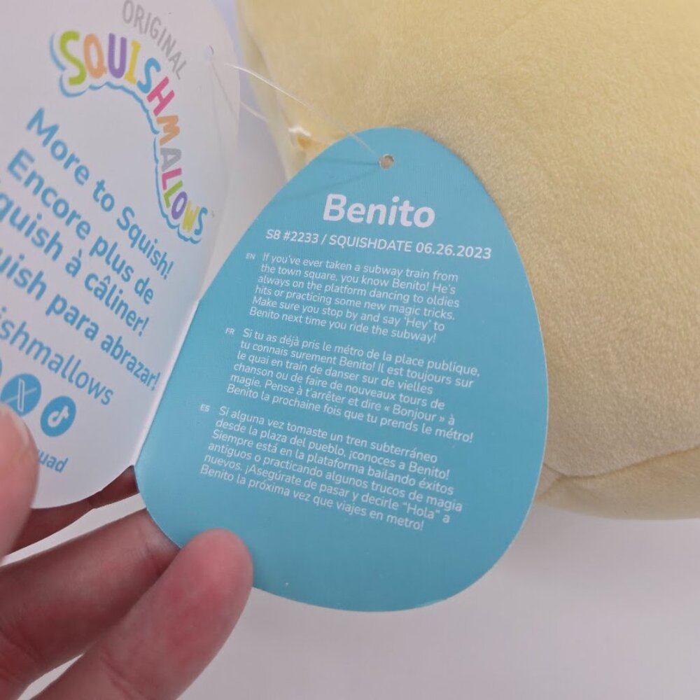 Squishmallows 8" Benito the Blueberry Dessert Cow Stuffed Plush Farm 2023 - Picture 5 of 9